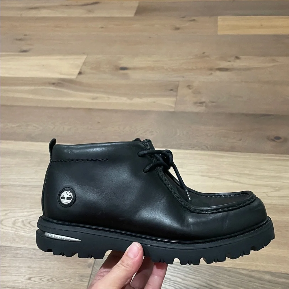 Vintage Timberland Chukka Boots Black Youths Size 5.5M (15915) Y2K